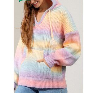 Tie Dye Hoodie Sweater Pastel Multicolor